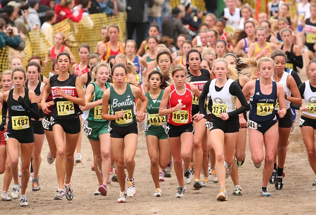 2009 CIF XC Girls D3-047.JPG - 2009 California CIF Cross Country Championships, Woodward Park, Fresno, California
